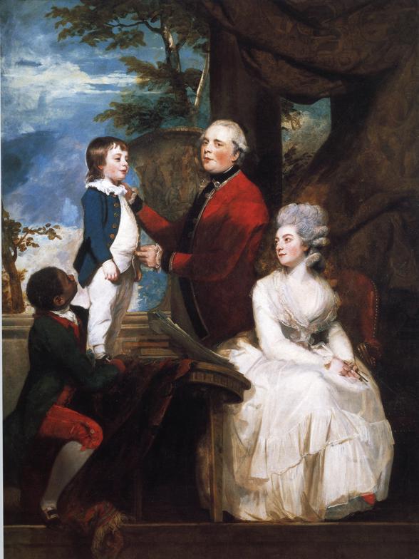 Oil painting:George Grenville, Earl Temple, Mary, Countess Temple, and Their Son Richard. 1780