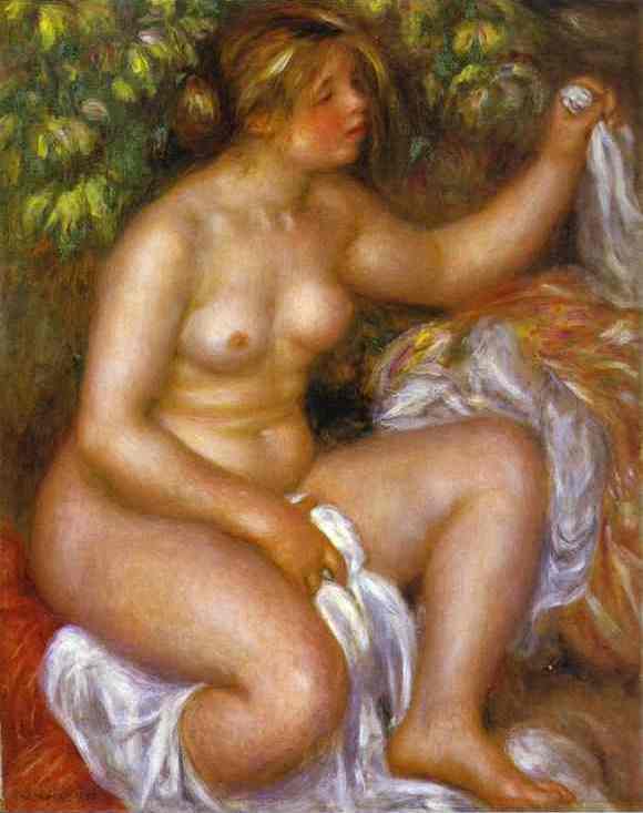 Oil painting:After the Bath. 1910