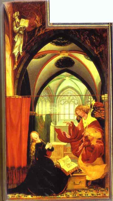 Oil painting:Annunciation. 1510