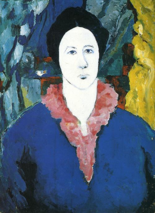 Oil painting:Blue Portrait. 1930