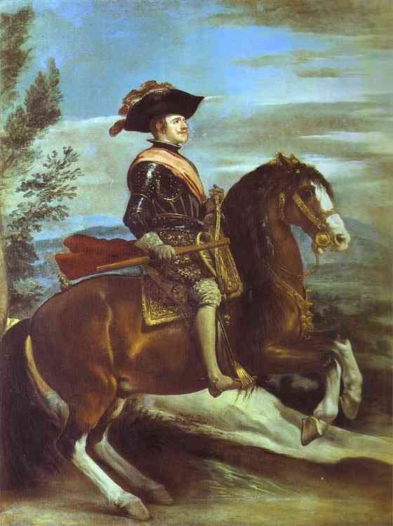 Oil painting:Philip IV on Horseback. c. 1635