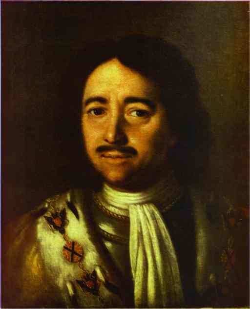 Oil painting:Portrait of Peter the Great. 1772