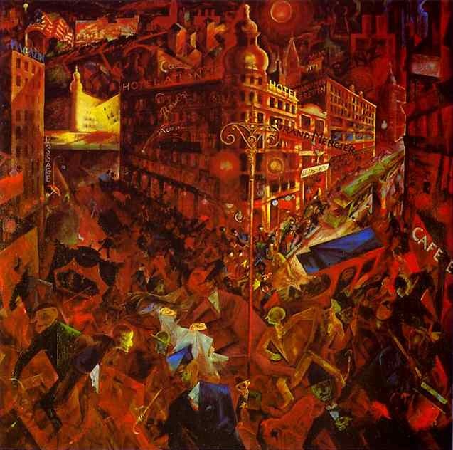 Oil painting:The City. 1916