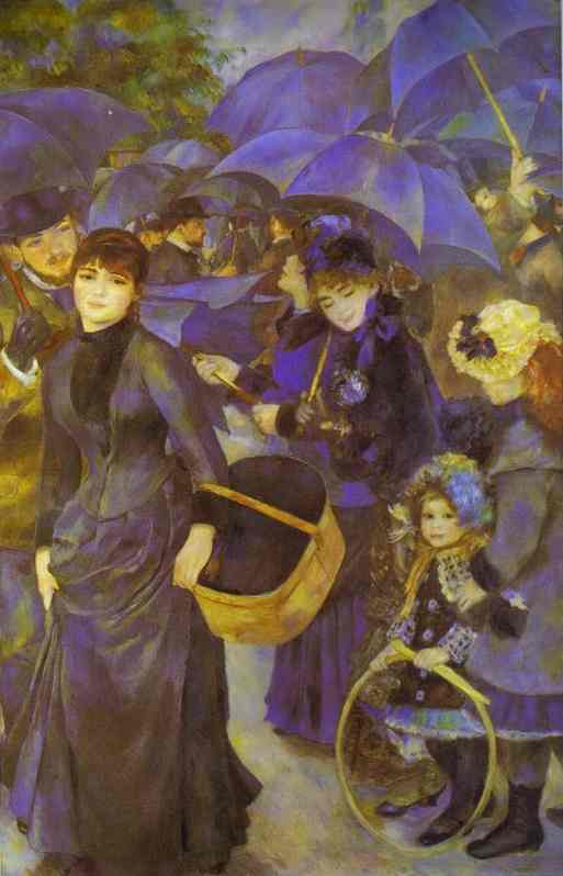 Oil painting:The Umbrellas. 1883