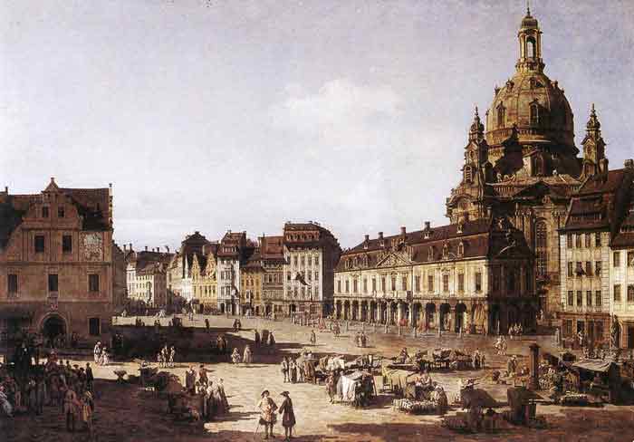 Oil painting for sale:New Market Square in Dresden, 1750