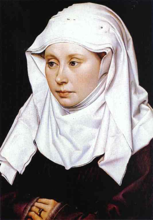 Oil painting:Portrait of A Woman. c. 1430