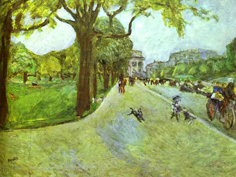 Oil painting:Avenue du Bois in Boulogne. 1912