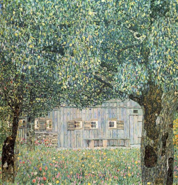 Oil painting:Farmhouse in Upper Austria. 1911