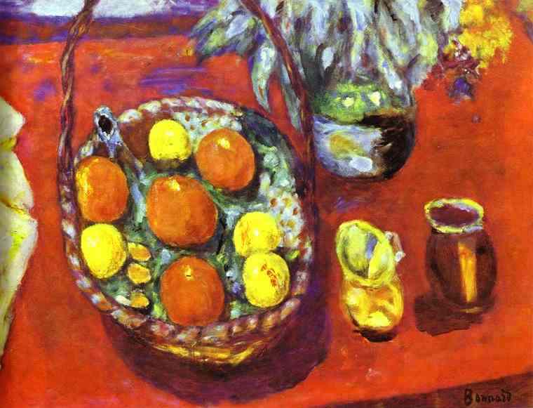 Oil painting:Fruit Basket. 1929