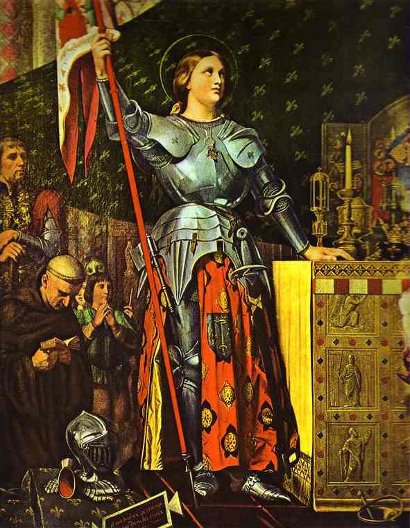 Oil painting:Joan of Arc on Corronation of Charles VII in the Cathedral of Reims. 1854
