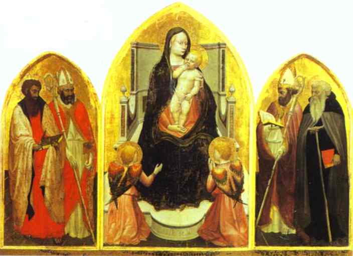 Oil painting:St. Giovenale Triptych. 1422