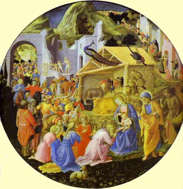 Oil painting:The Adoration of the Magi. c.1445