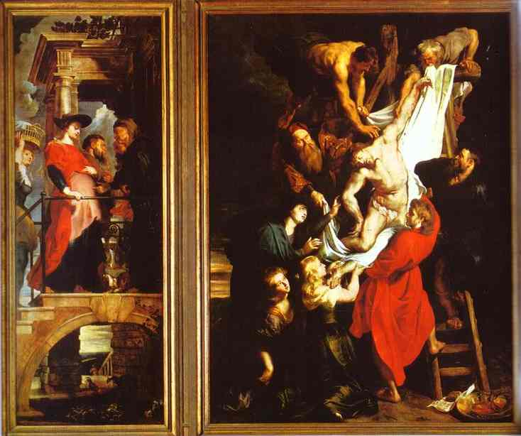 Oil painting:The Descent from the Cross. 1611