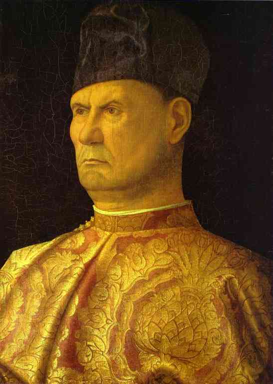 Oil painting:Portrait of a Condottiere (Giovanni Emo). c. 1475