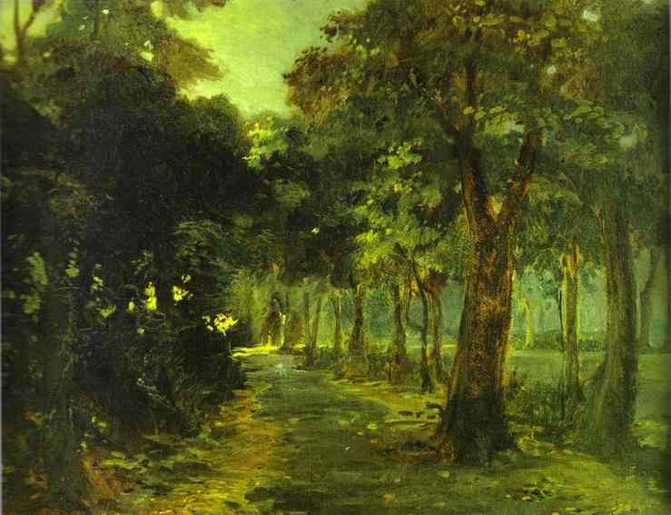 Oil painting:Florence. The Cascina Park. 1868