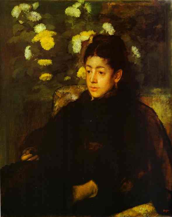 Oil painting:Portrait of Mademoiselle Malo. c. 1877