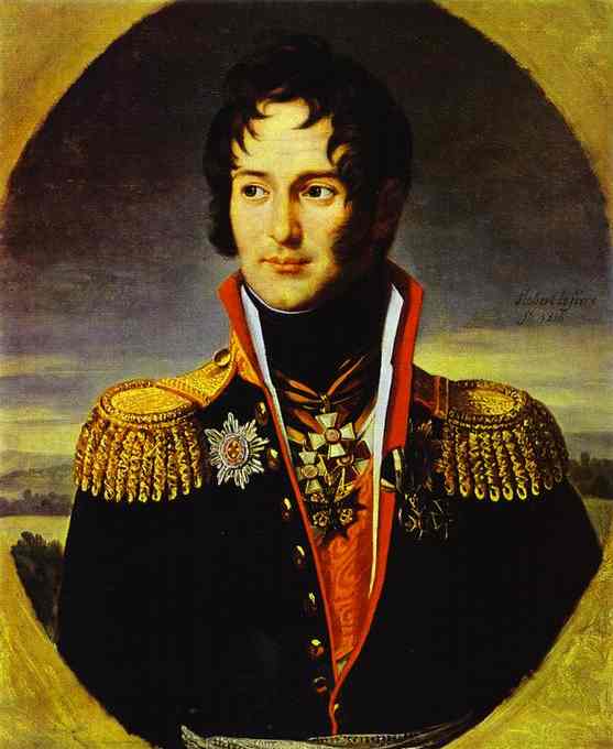 Oil painting:Portrait of Peotr Chicherin. 1814