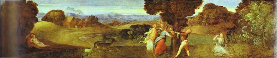 Oil painting:The Birth of Adonis. 1505