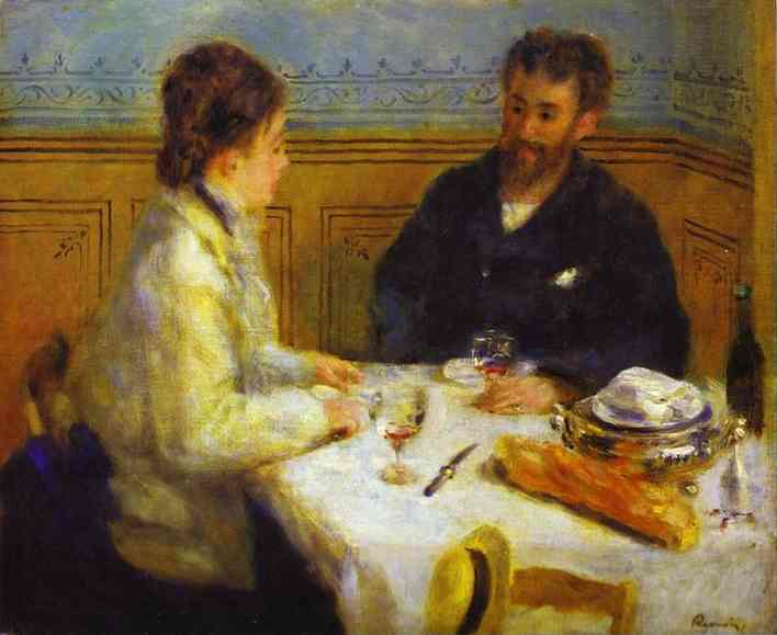 Oil painting:The Lunch. c. 1879