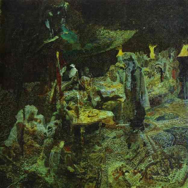 Oil painting:The Oriental Tale. 1886