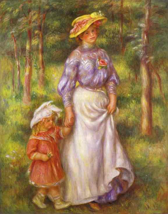 Oil painting:The Walk. c. 1906
