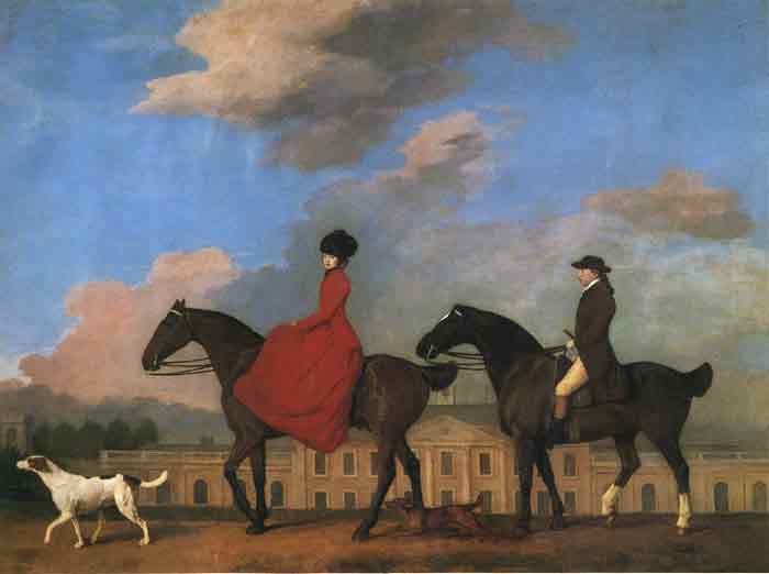 Oil painting for sale:John and Sophia Musters Out Riding at Colwick Hall, 1777