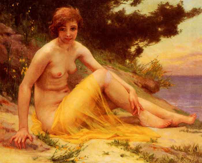 Oil painting for sale:Nu Sur La Plage [Nude on the Beach]