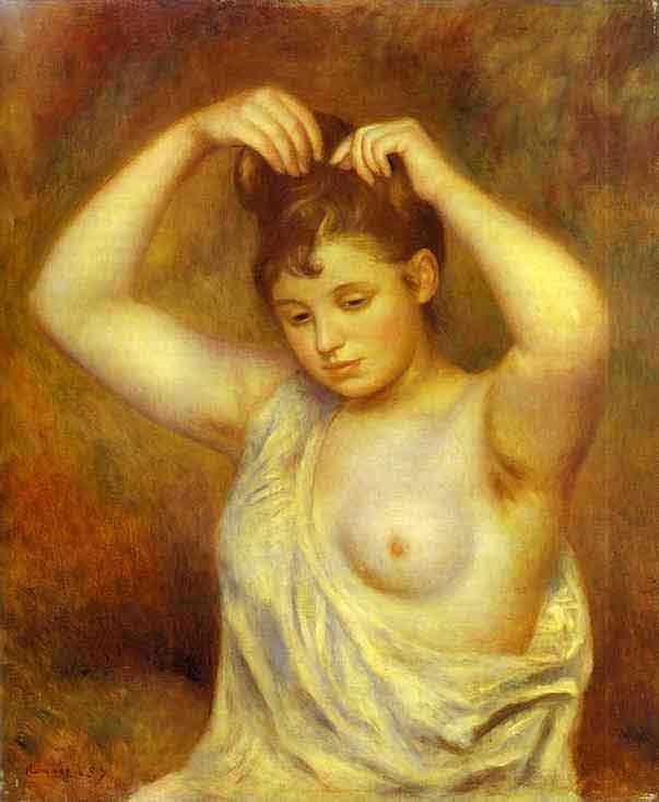 Woman Combing Her Hair. (Femme se coiffant). c. 1887