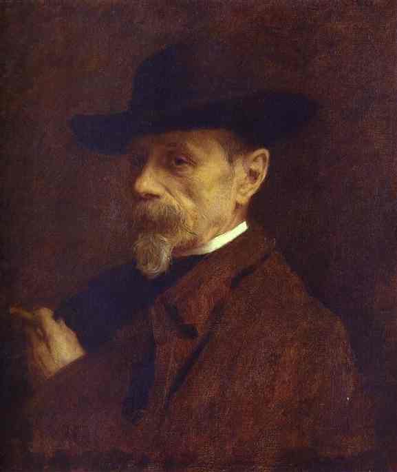 Oil painting:Portrait of the Photographer Andrey Denier. 1883