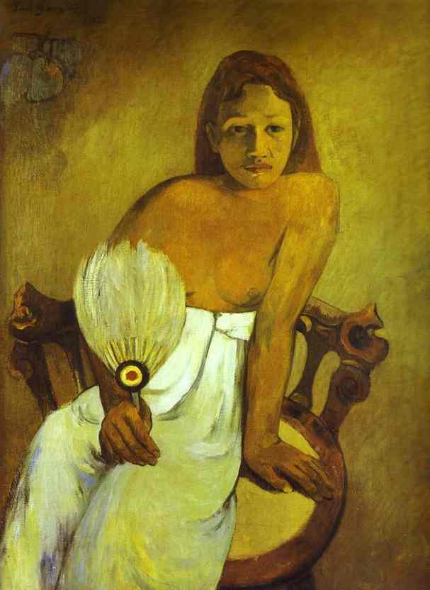 Oil painting:Girl with a Fan. 1902