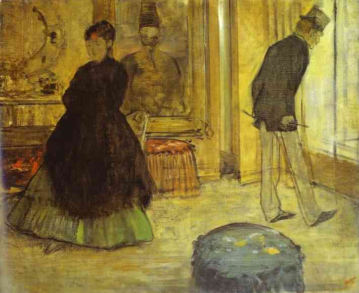 Oil painting:Interior with Two People (Int