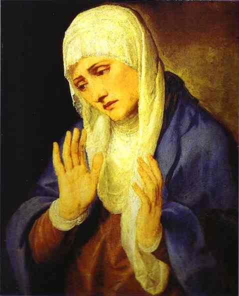 Oil painting:Mater Dolorosa. 1553