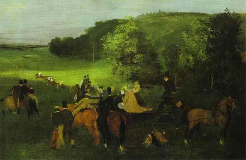 Oil painting:On the Racing Field. 1861