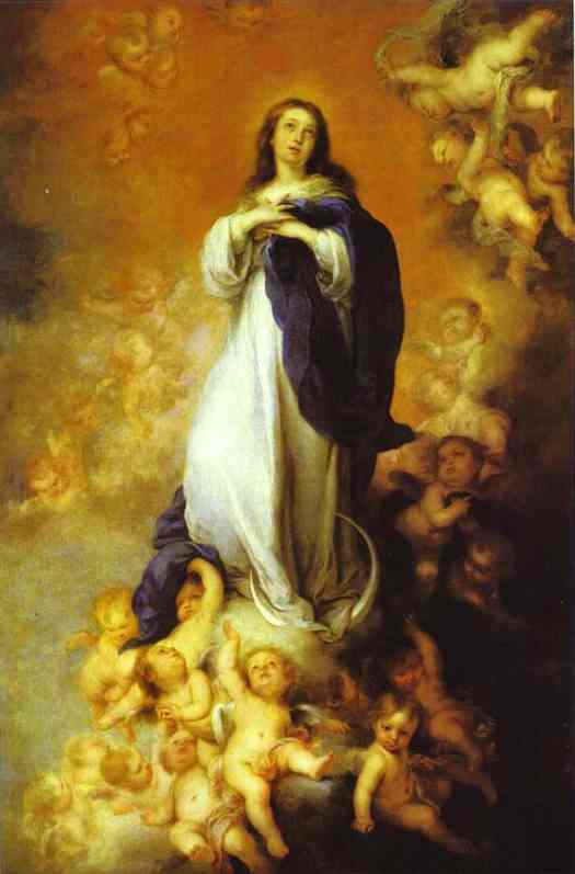 Oil painting:Our Lady of the Immaculate Conception. c.1678