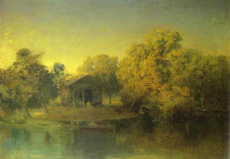 Oil painting:Pond at the Sunset. 1871