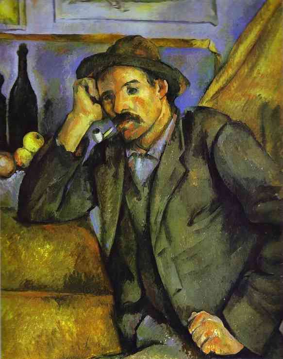 Oil painting:The Smoker. Oil on canvas. c. 1895-1900