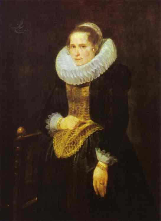 Oil painting:Portrait of a Flemish Lady. 1618