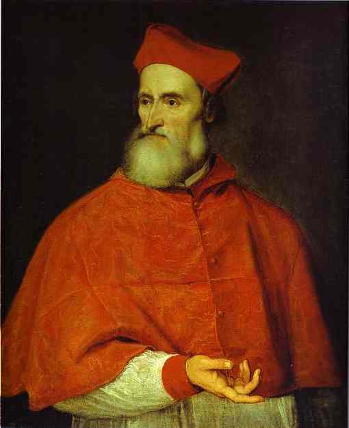 Oil painting:Portrait of Cardinal Pietro Bembo. c.1540