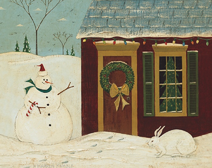 House with Snowman