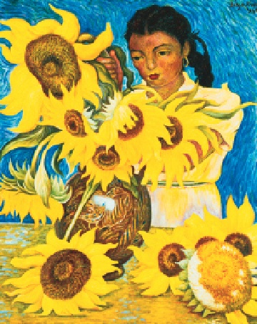 Muchacha con Girasoles (Girl with Sunflowers)