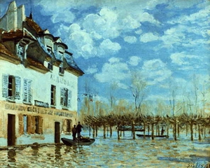 Boat in the Flood at Port Marly 1876