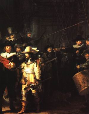 The Company of Frans Banning Cocq Preparing to March (The Night Watch), detail, 1642