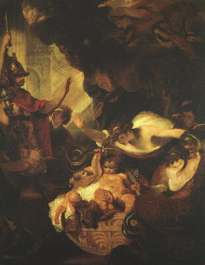 The Infant Hercules Strangling the Serpents sent by Hera