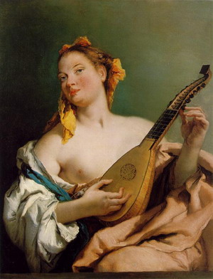 Woman with a Mandolin c.1755-60