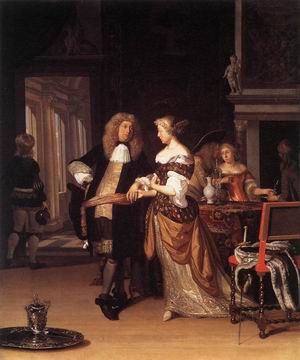 Elegant Couple in an Interior 1678