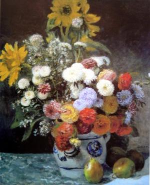 Mixed Flowers in an Earthenware Pot,c,1869