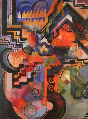 Colored Composition (Farbige Komposition) 1912