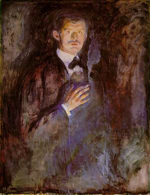 Self-Portrait with Burning Cigarette 1895