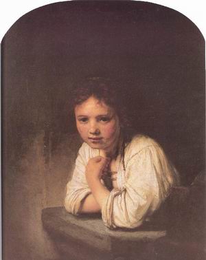 A Young Girl Leaning on a Window-Sill 1645