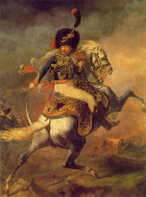 An Officer of the Imperial Horse Guards Charging 1814